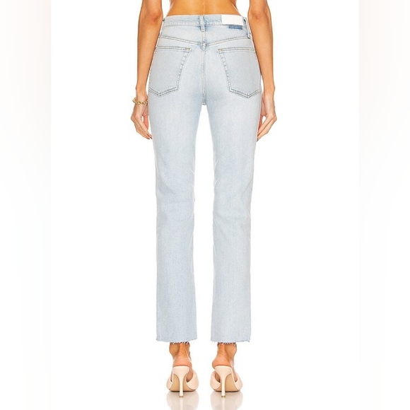 NWT Re/Done 70s Stove Pipe Icy Blue Jeans - Picture 10 of 10